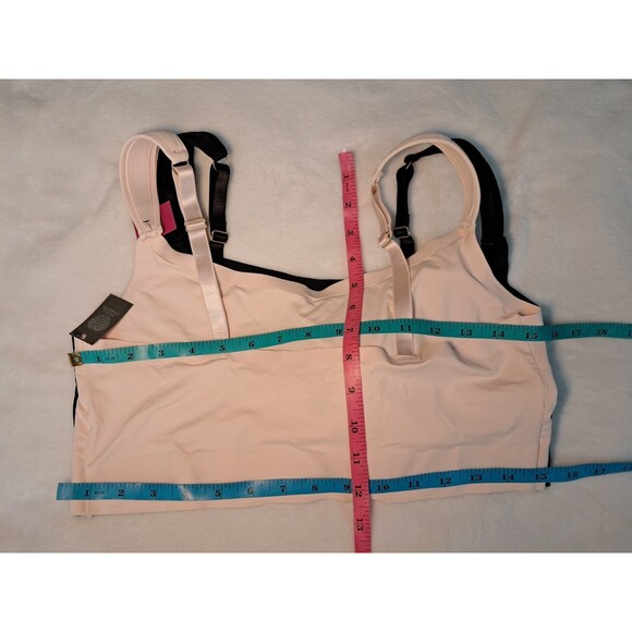 VINCE CAMUTO Full Figure Lounge Bra Removable Pads Pink Black $68 Size 2X NWT - Picture 8 of 9